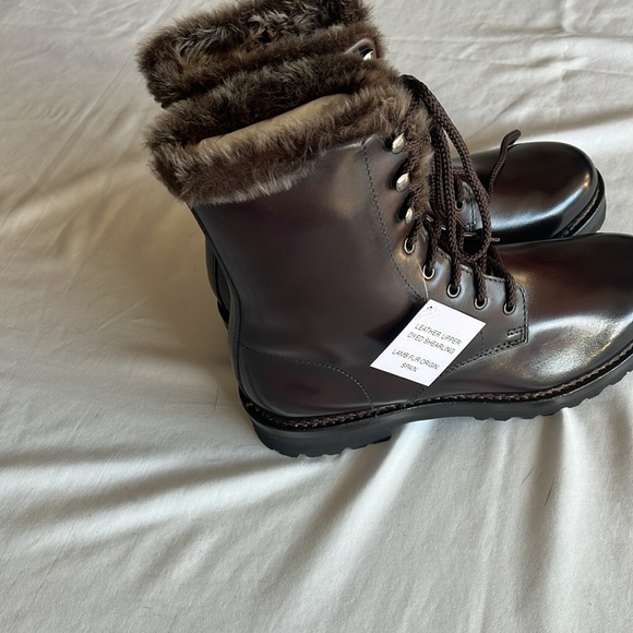 Ralph Lauren Luxurious. Jenkins Leather Shearling Fur Boots. Made in Italy. - Picture 2 of 16
